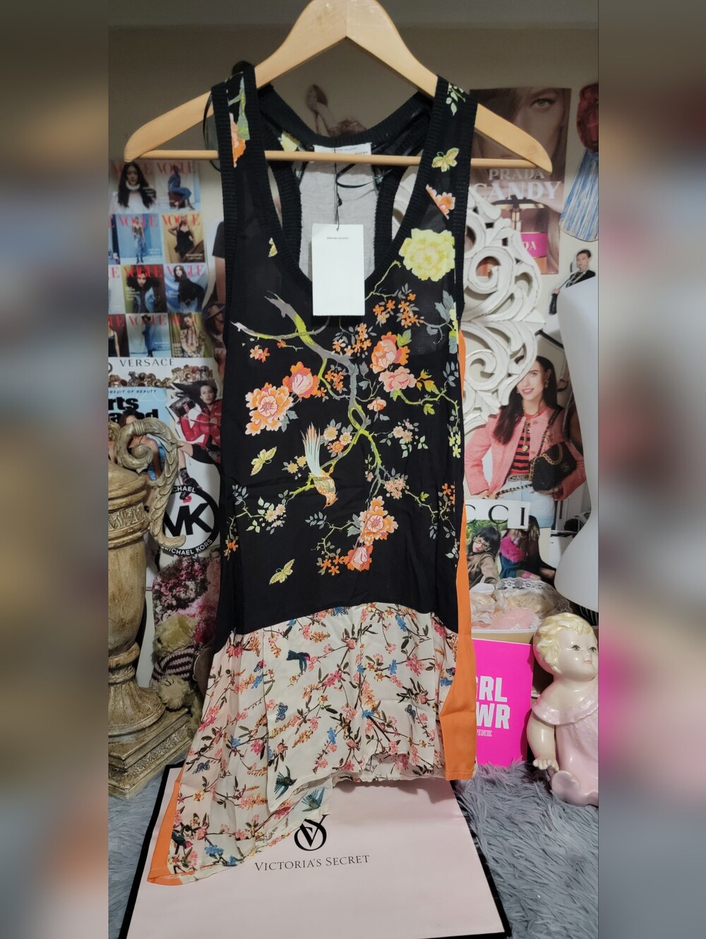 Zara Printed Asymmetric Dress